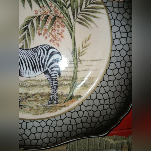 Email de Limoges 1855 I. Godinger Plate Zebra - Picture 6 of 9